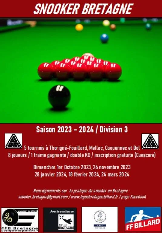 1er tournoi Snooker D3 à l’ABTF !